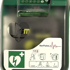 AIVIA 210 utendørs veggskap til hjertestarter med PIN - kodelås, varme, alarm, og lys