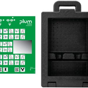 Plum iBox 2 – tom øyeskylleboks med plass til to flasker. Støvsikker, transportabel og med klar front for full oversikt.