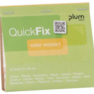 Plum QuickFix Refill med 45 vannavvisende plaster – trygg og komfortabel beskyttelse av små sår.