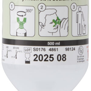 Plum Øyeskyll 500 ml DUO – ergonomisk løsning for rask og effektiv skylling av begge øyne samtidig.