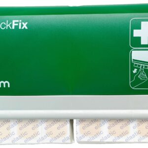 Plum QuickFix Elastic dispenser med elastiske plaster for rask førstehjelp på arbeidsplassen.
