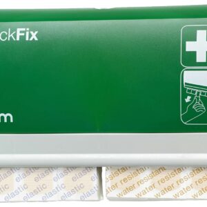Plum QuickFix Elastic & Water Resistant dispenser med 45 elastiske og 45 vannavvisende plaster.