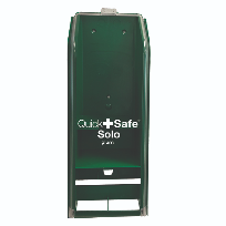 Plum QuickSafe® Solo tom førstehjelpsstasjon, veggmontert og plassbesparende design.